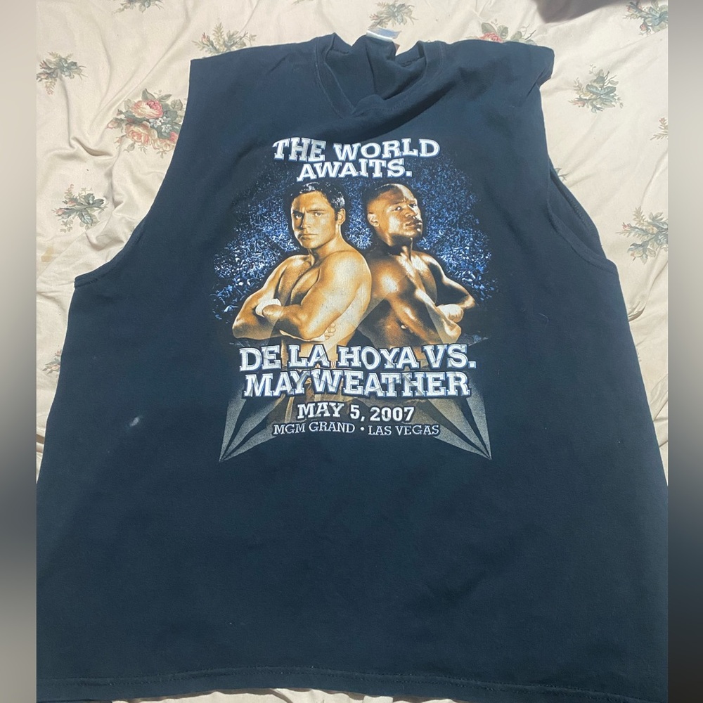Boxing Sleeveless Shirt De La Hoya May Weather 2007 Size 2XLarge